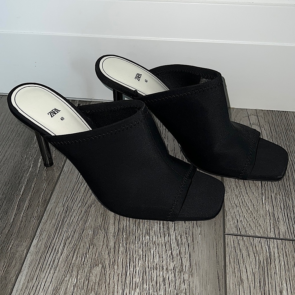 Zara black heels size 40 EU